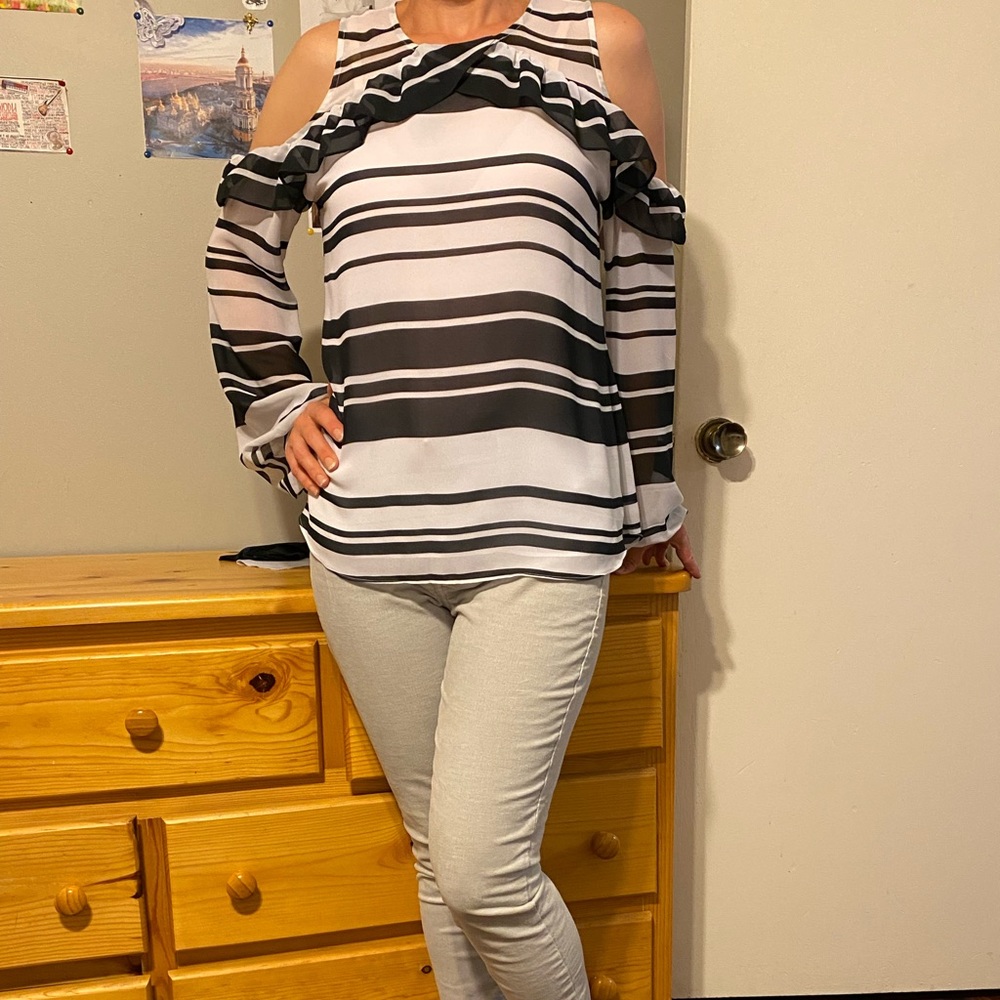 GUESS striped blouse size M